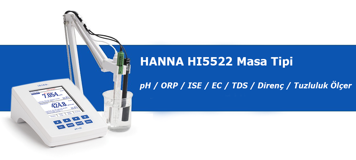HANNA HI-5522 Masa Tipi pH ve Çok Parametre Ölçer