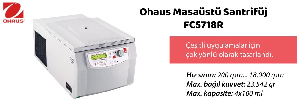 OHAUS FC5718R Soğutmalı Santrifüj