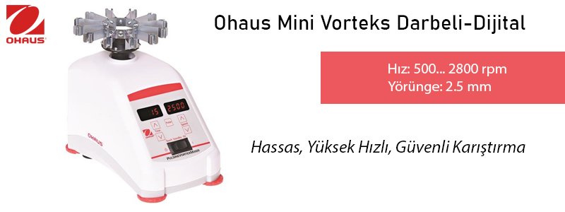 OHAUS Mini Vorteks Darbeli-Dijital Mikser