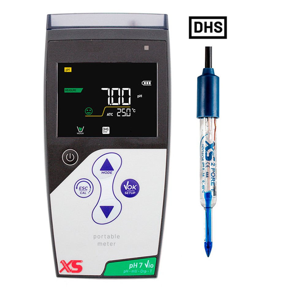 XS INSTRUMENTS | pH 7 Vio Portatif pH Metre FOOD + 2 Pore T DHS