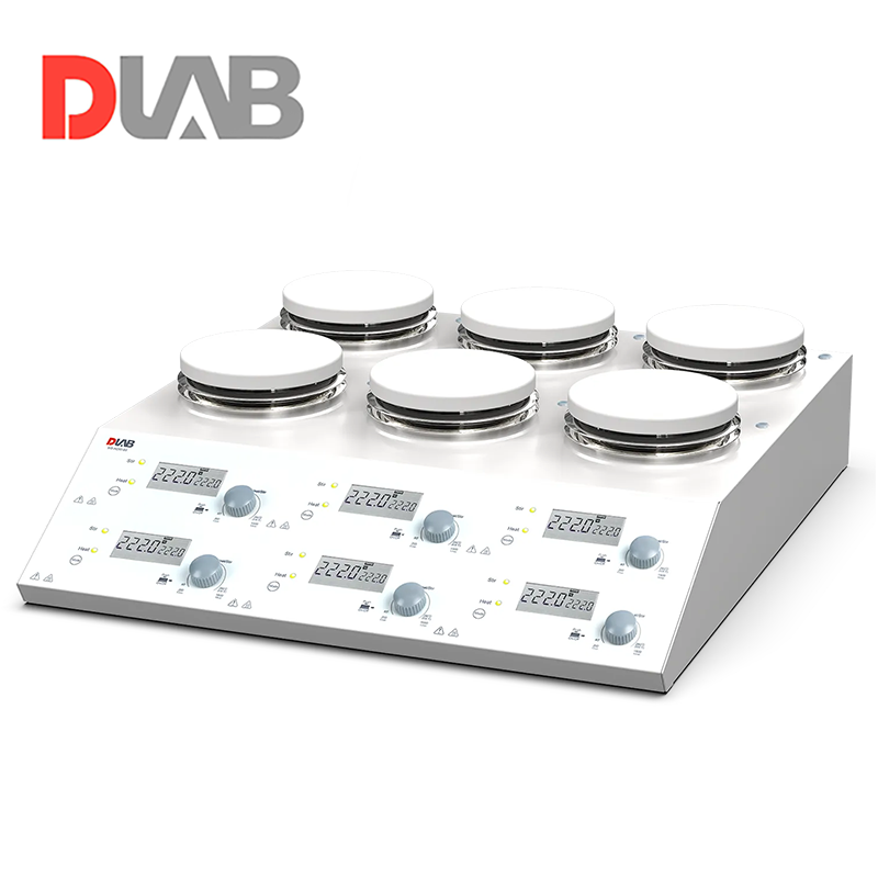 DLAB | MS-H280-S6 6 Bölmeli Dijital Isıtıcılı Manyetik Karıştırıcı