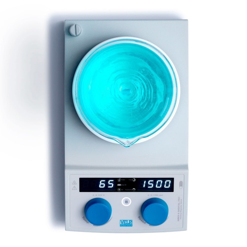 VELP | AREX-6 Problu, Çubuklu ve Kelepçeli Dijital PRO Sistem Isıtıcılı Manyetik Karıştırıcı
