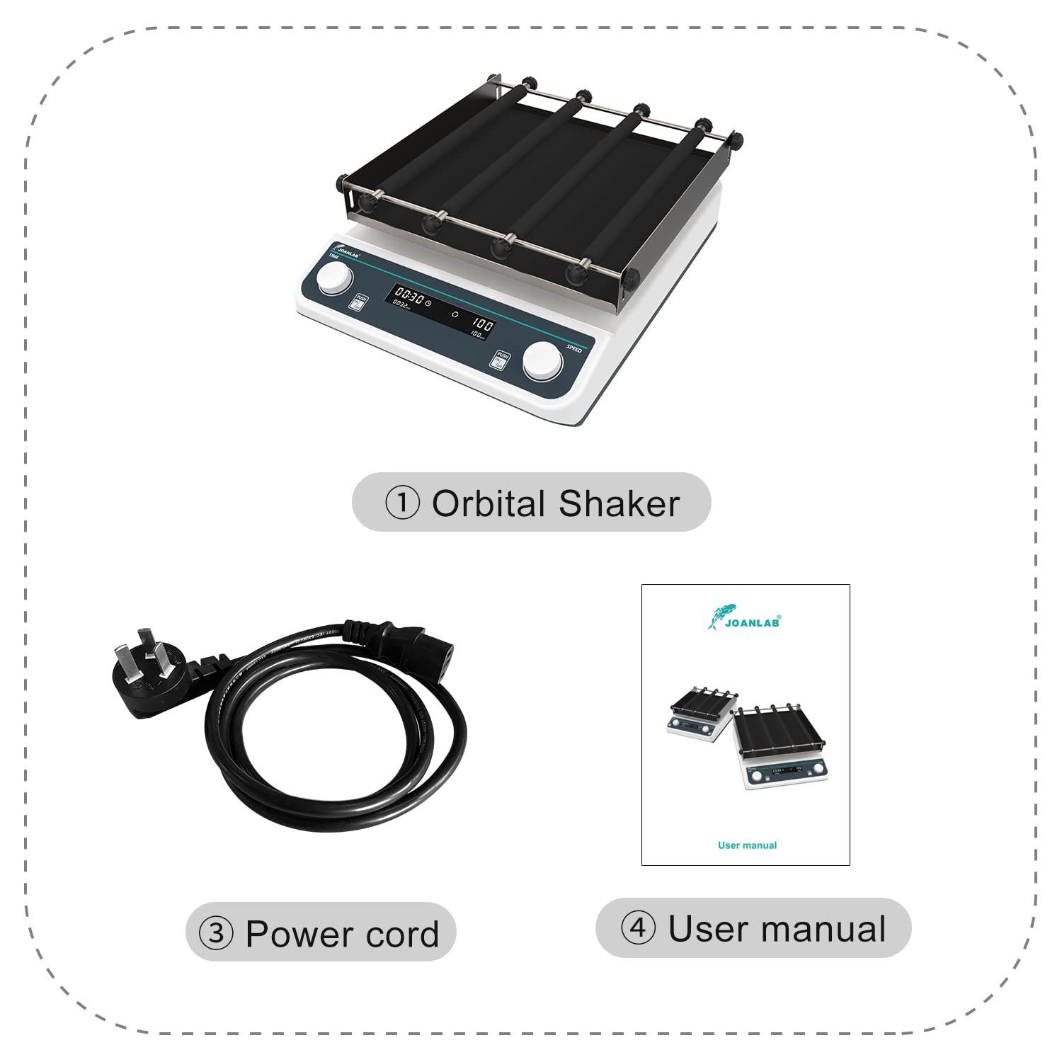 JOANLAB OS-40Pro Sabit Çalışma Plakalı Dairesel Sallanma Hareketli Çalkalayıcı 40… 200 rpm / 5 kg / 20 mm
