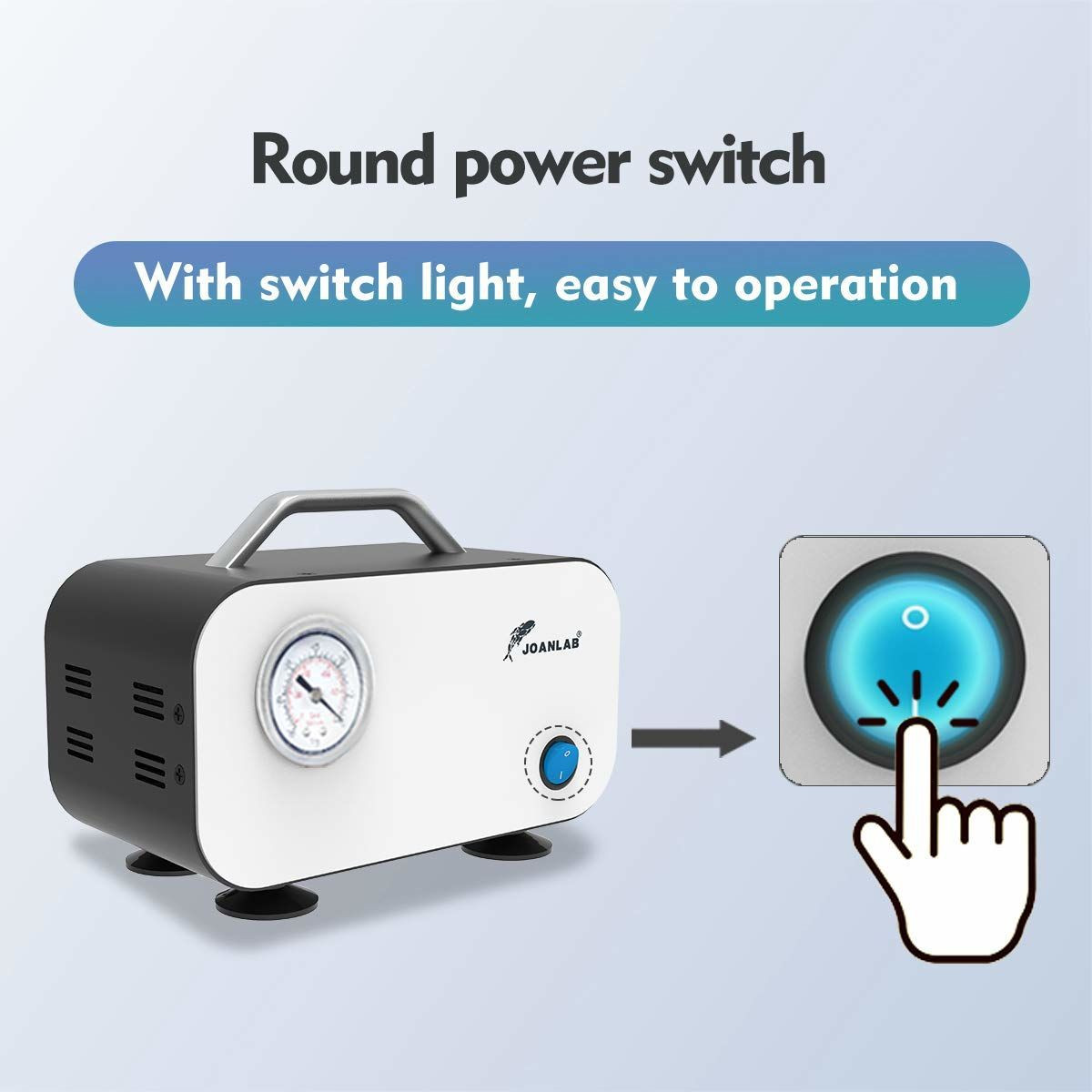 JOANLAB VP-30L Vakum ve Basınç Pompası Yağsız Diyafram Tip 0.085 mPa / 30 L/dk