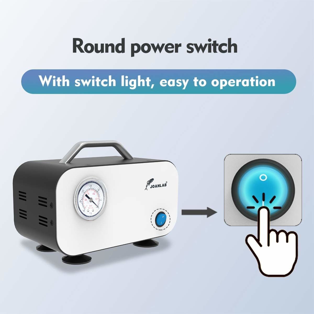 JOANLAB VP-10L Vakum Pompası Yağsız Diyafram Tip 0.075 mPa / 10 L/dk