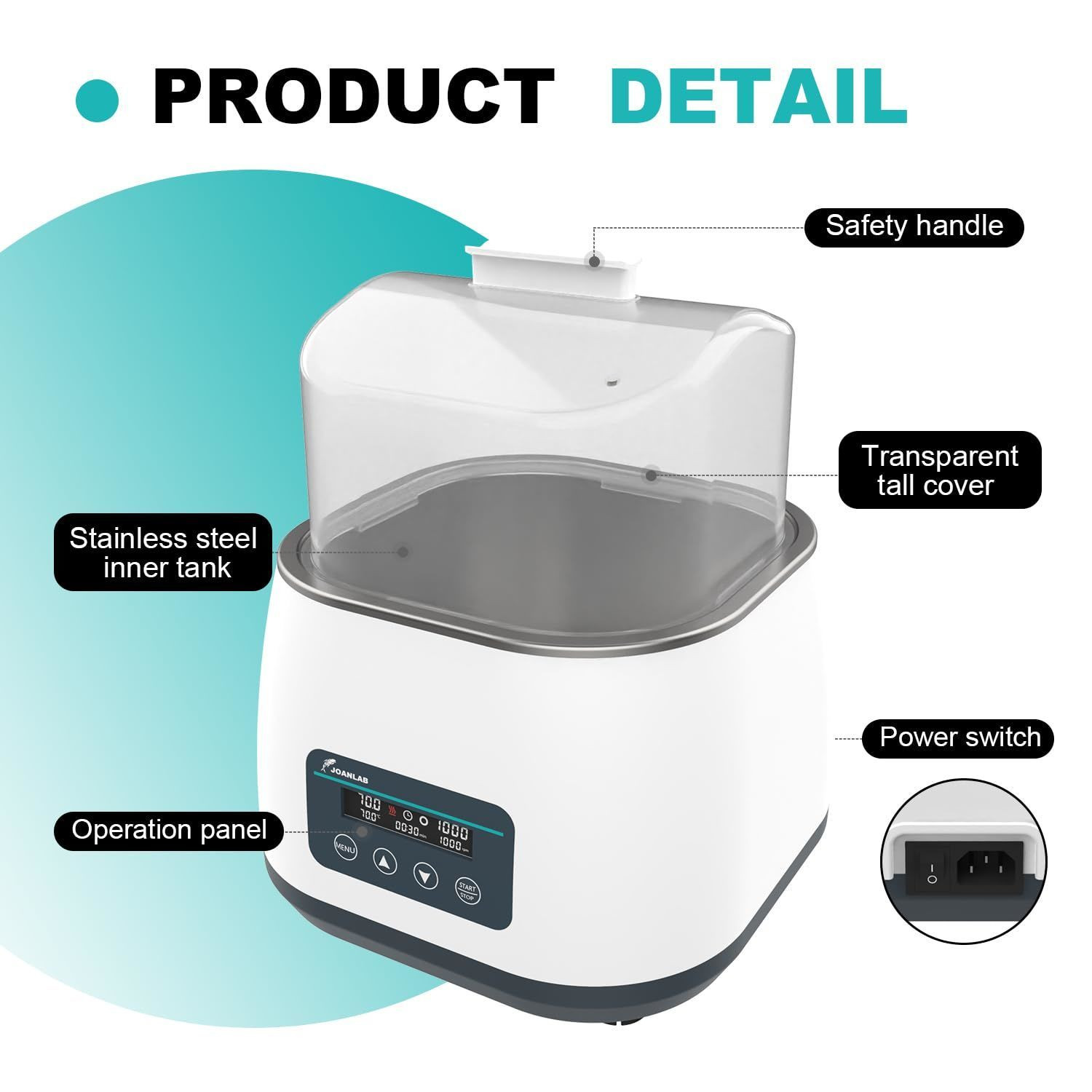 JOANLAB WBS-6S Su Banyosu RT +5… 100 °C / 1200 X 200 X 130 mm