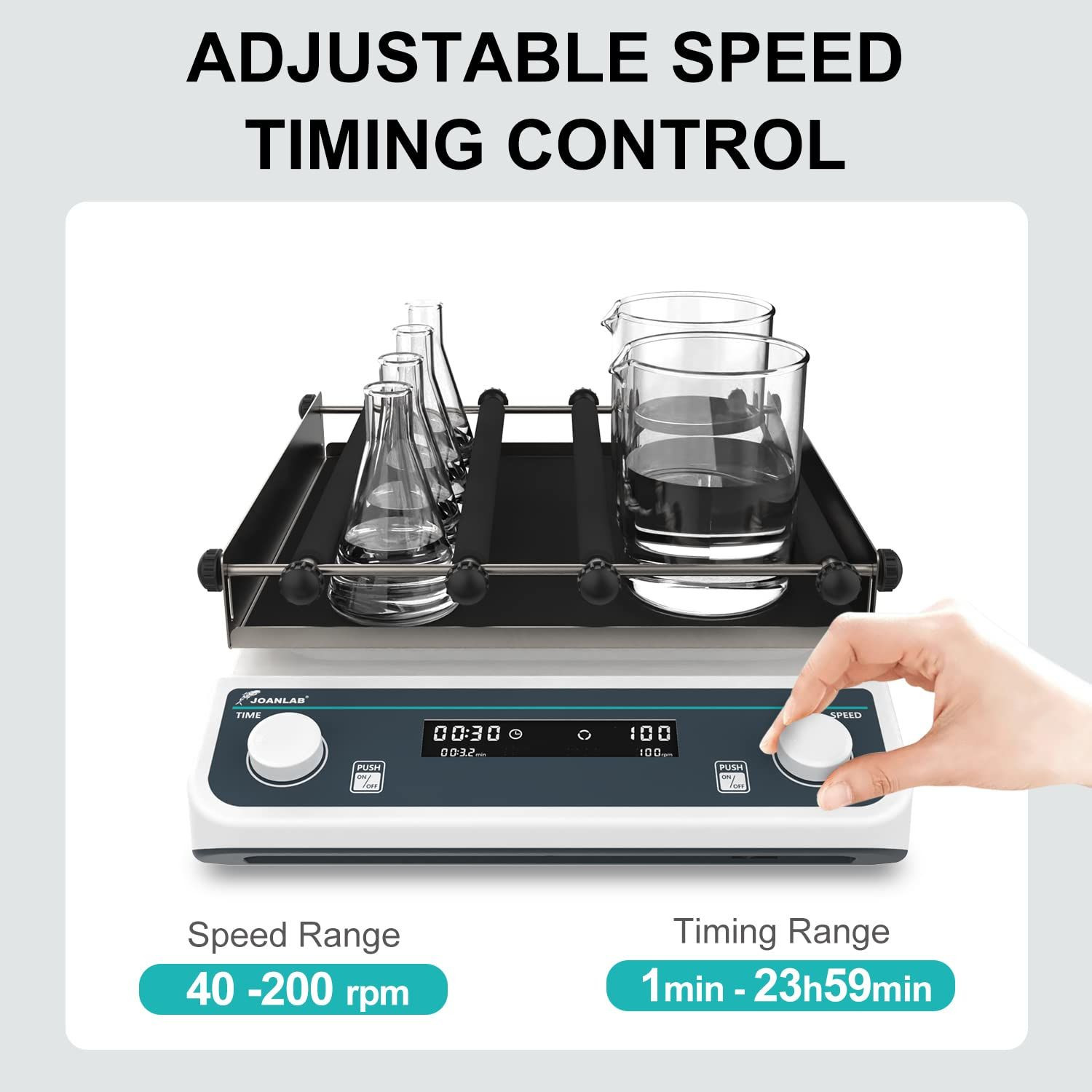 JOANLAB OS-40Pro Sabit Çalışma Plakalı Dairesel Sallanma Hareketli Çalkalayıcı 40… 200 rpm / 5 kg / 20 mm