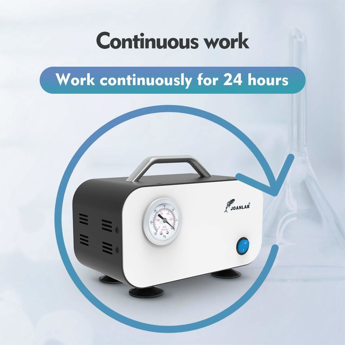 JOANLAB VP-15S Ayarlanabilir Vakum Pompası Yağsız Diyafram Tip 0.085 mPa / 0-15 L/dk(Kopya)