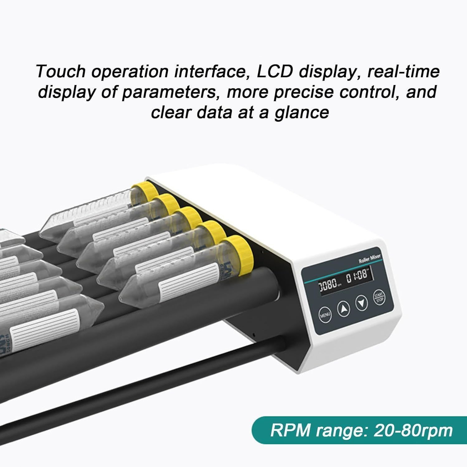 JOANLAB RM-8H Yatay Dönme Hareketli Çalkalayıcı 20… 80 rpm / 14 X 50 mL Santrifüj Tüpü/0.7 kg