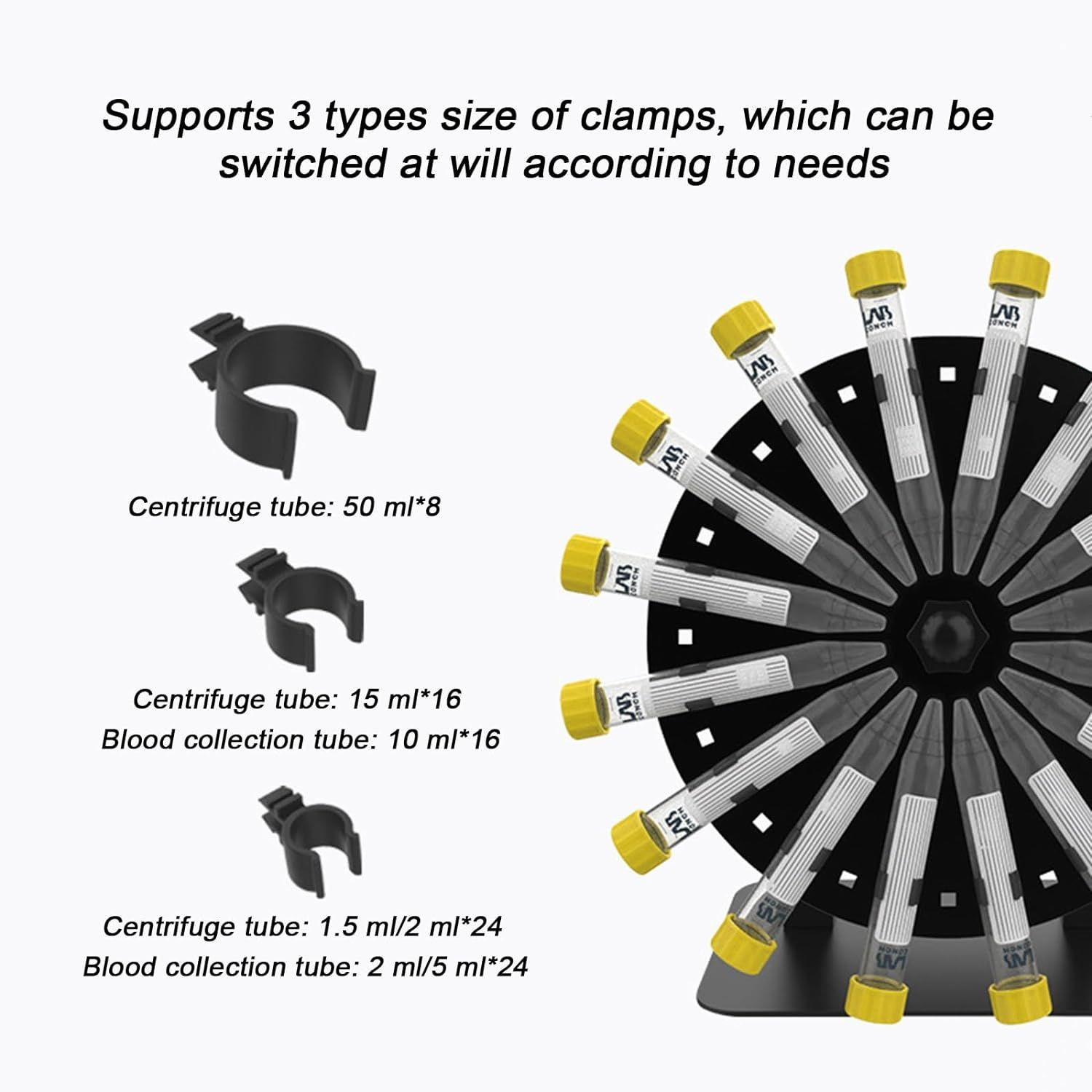 JOANLAB RM0-80Pro Dairesel Rotatör 20… 80 rpm / 40°-80° Santrifüj ve Kan Tüpleri için