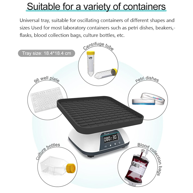JOANLAB SK-3D Osilatör Çalkalayıcı 10… 80 rpm / 10° / 0,8 kg