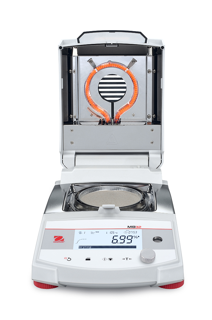 MB32_front_open_heating_on_with_sample